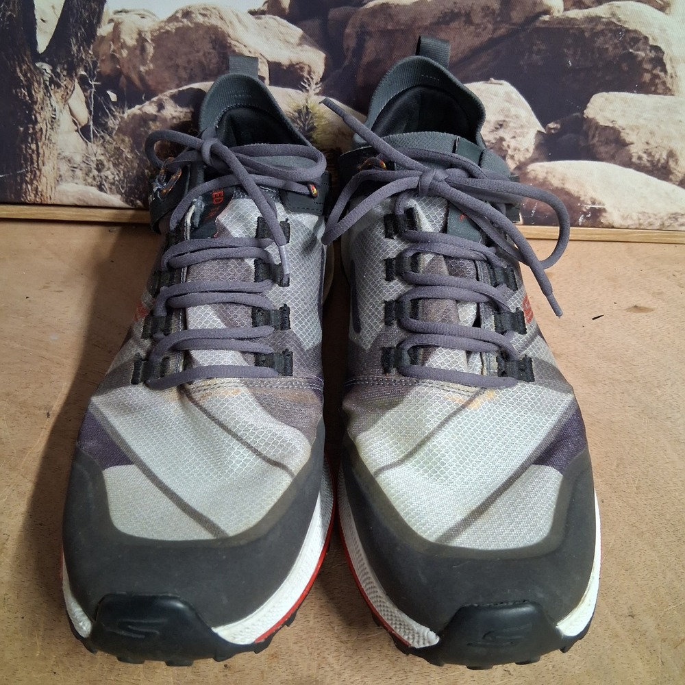 Skechers GOrun Speed TRL Hyper Mens Trail Running Shoes Grey Orange Sz 11
